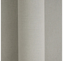 Vliesbehang met fijne linnenstructuur in beige-grijs.