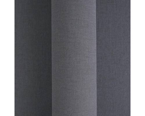 Vliesbehang met een fijne linnenstructuur in donkergrijs.