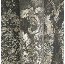 Vliesbehang met barok ornamentaal patroon in vintage look en gestructureerd oppervlak.