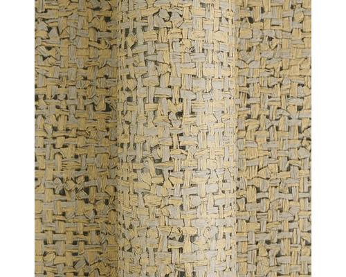 Behang met gestructureerd oppervlak in een gevlochten bastlook