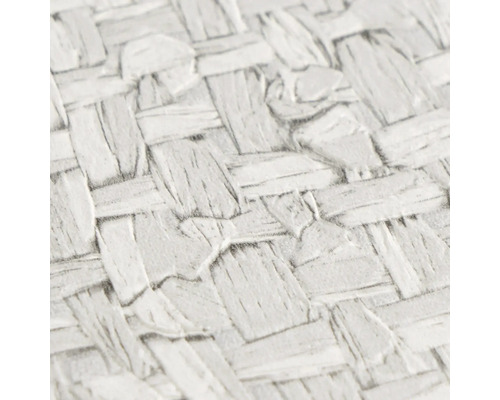 Behang met gevlochten mandstructuur.