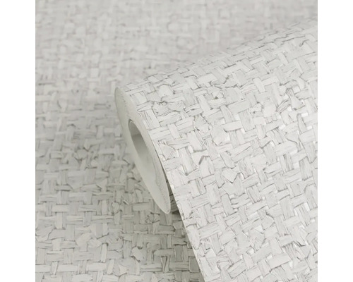 Behangrol met gevlochten patroon en gestructureerd oppervlak in bastlook.