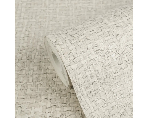 Vliesbehang met vlechtpatroon en gestructureerd oppervlak