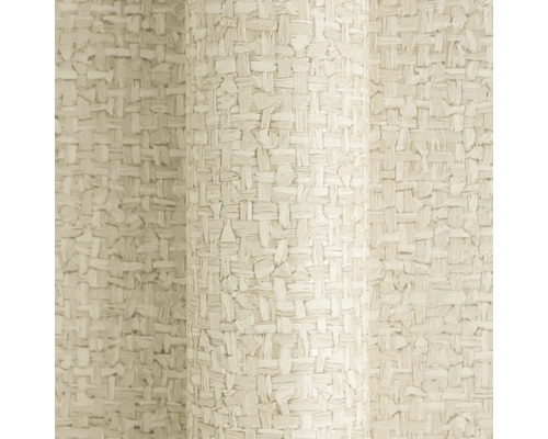 Vliesbehang met vlechtlook, beige gestructureerd oppervlak.