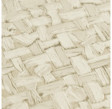 Behang met geweven structuur in vlechtoptiek