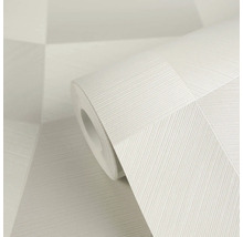 Behangrol met gestructureerd geometrisch patroon van fijne diagonale lijnen.