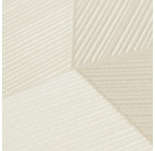 Vliesbehang met geometrisch patroon van diagonale lijnen met voelbare structuur.