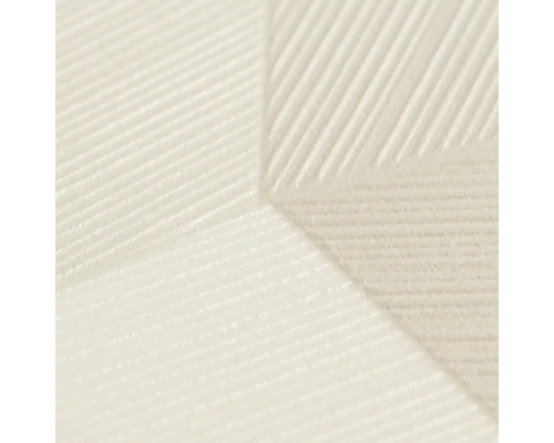 Vliesbehang met geometrisch patroon van diagonale lijnen met voelbare structuur.