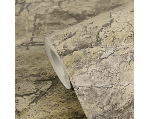 Rol behang met steenmotief