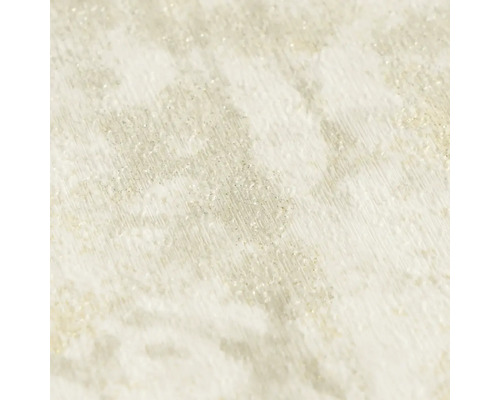 Detailopname van gestructureerd vliesbehang met glittereffect en abstract patroon.