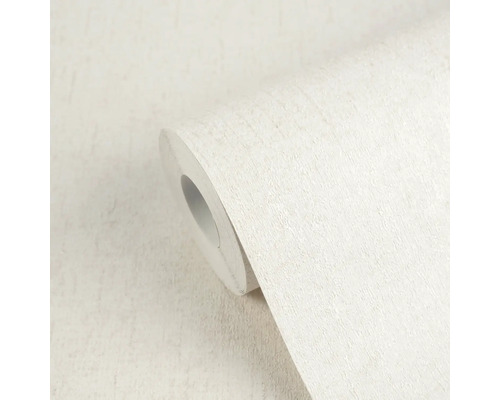 Gestructureerd vliesbehang op een rol met een fijne oppervlaktetextuur.