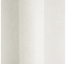 Gestructureerd vliesbehang in crèmewit met een verticale linnenlook.