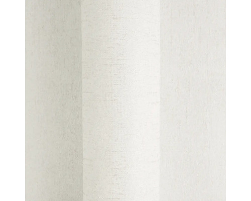 Gestructureerd vliesbehang in crèmewit met een verticale linnenlook.