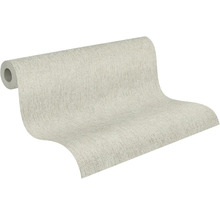 Vliesbehang met fijne linnenstructuur in beige