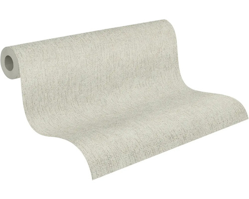 Vliesbehang met fijne linnenstructuur in beige