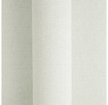 Vliesbehang in crème met fijne linnenstructuur.