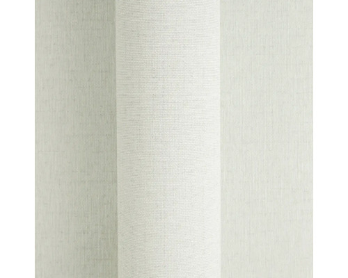 Vliesbehang in crème met fijne linnenstructuur.