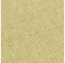 Gestructureerd behang in beige met een fijne verticale ribbelstructuur.