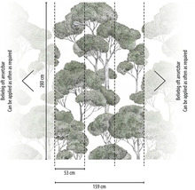 Behang met bosmotief, hoogte 280 cm, breedte 159 cm