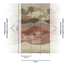 Afbeelding van een behang met jungle motief, afmetingen 280 x 159 centimeter