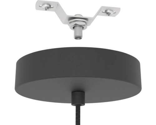 Plafondbeugel en rozet voor een lamp