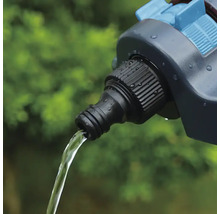 Tuinslangconnector met waterstroom