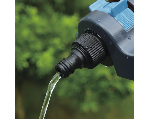 Tuinslangconnector met waterstroom