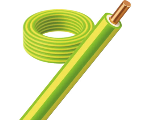 Aarderol met groen-gele isolatie