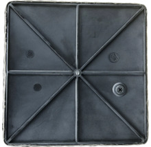 Vierkante kunststofplaat met verstevigingen