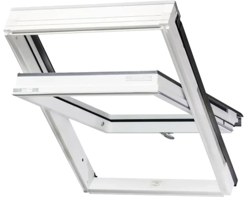 Geopend dakraam voor installatie in het dak