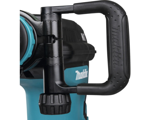 Makita extra handgreep voor boorhamers met rubberen grip en Makita Logo.