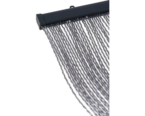 Gordijn van gevlochten koorden met ophangrail