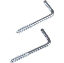 Twee schroefhaken van metaal