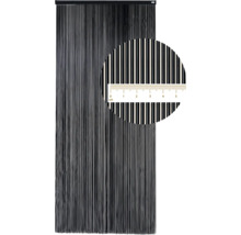 Zwart draadgordijn met maatindicatie