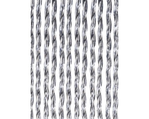 Meerdere zilverkleurige strengen op een rij