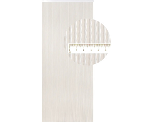 Rolgordijn met fijne structuur en detailweergave met centimeteraanduiding