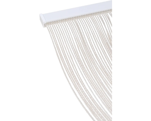 Draadgordijn met witte ophangrail