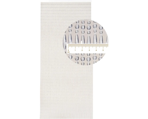 Decoratieve sjaals met kralenfranjes en centimeterindicatie voor maatbepaling