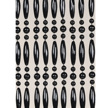 Decoratief kralengordijn met zwarte kralen