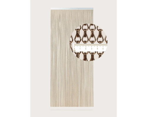 Decoratief deurkettinggordijn met detailweergave