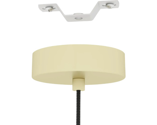 Plafondlamp met ophanging en textielkabel