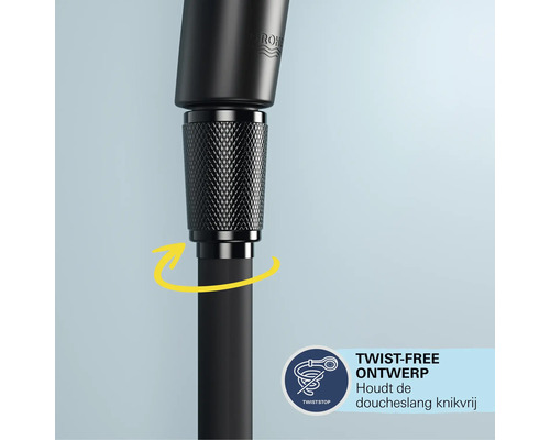 Grohe douchekop met Twiststop functie die voorkomt dat de doucheslang verdraait