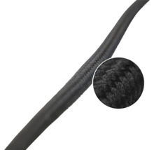 Elektrokabel met textielommanteling en detailaanzicht van de textielstructuur