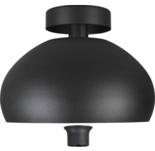 Zwarte plafondlamp met halfronde kap