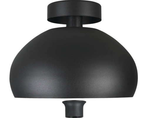 Zwarte plafondlamp met halfronde kap