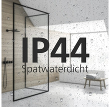IP44 symbool: Spatwaterdicht