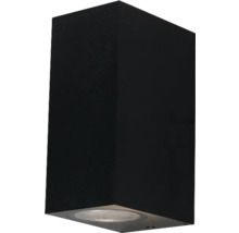 Zwarte wandlamp in kubusdesign