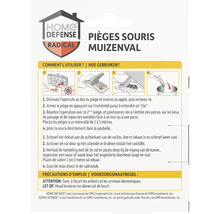 Home Defense Radikal muizenval verpakking met gebruiksinstructies