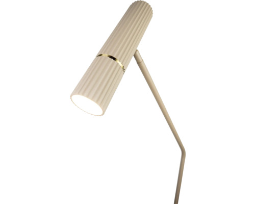 Tafellamp met geribbelde lampenkap en een eenvoudig ontwerp