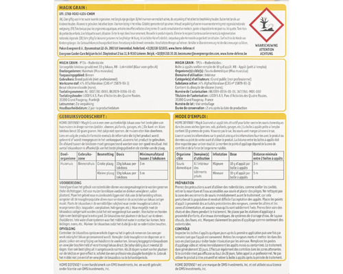 Informatie over Magik Grain ongediertebestrijdingsmiddel voor gebruik binnenshuis